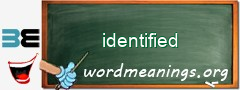 WordMeaning blackboard for identified